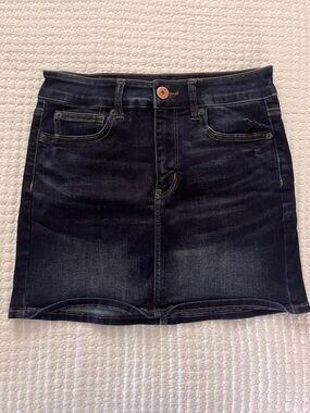 American Eagle Outfitters Dark Indigo Denim Mini Skirt